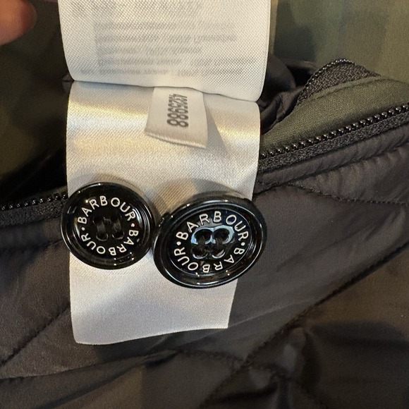 Barbour Womens Mickley Corduroy Trimmed Quilted Jacket Black Brown Size 1XL New - Picture 12 of 13